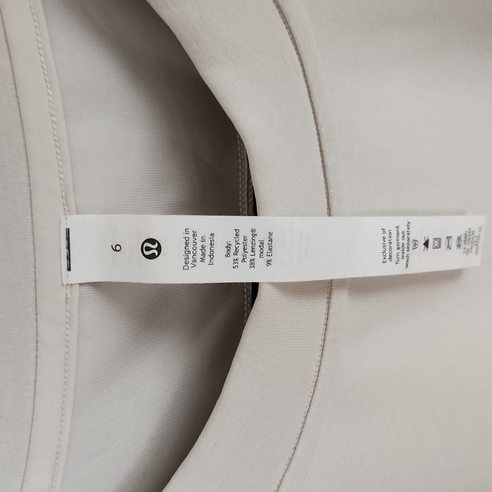 Lululemon Softstreme Perfectly Oversized Cropped Crew in mojave tan size 6 - Picture 9 of 17